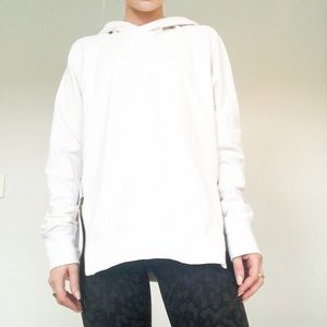 Lululemon White Size 6 Zipper Hoodie Sweatshirt